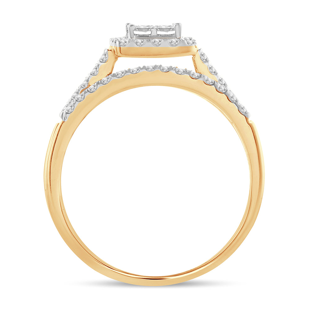 14K Yellow Gold Lab-Grown Diamond Engagement Ring (0.51CT)