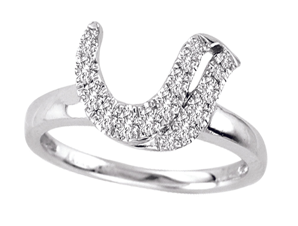 Sparkling 14k White Gold 0.25CT Diamond Ring Enhancer