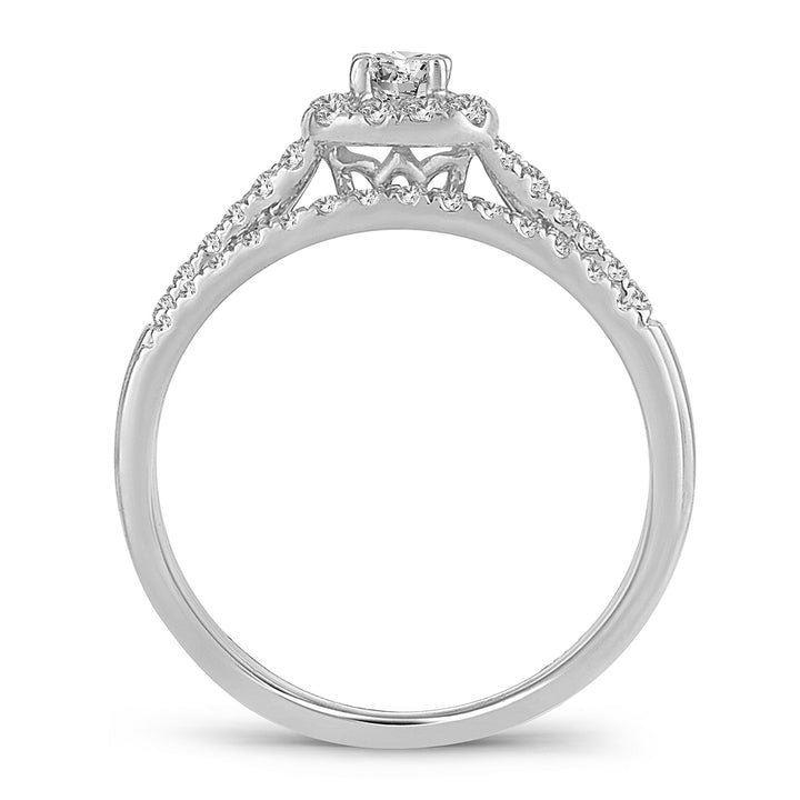 Timeless 14k White Gold Lab Diamond Engagement Ring (0.51 CT)