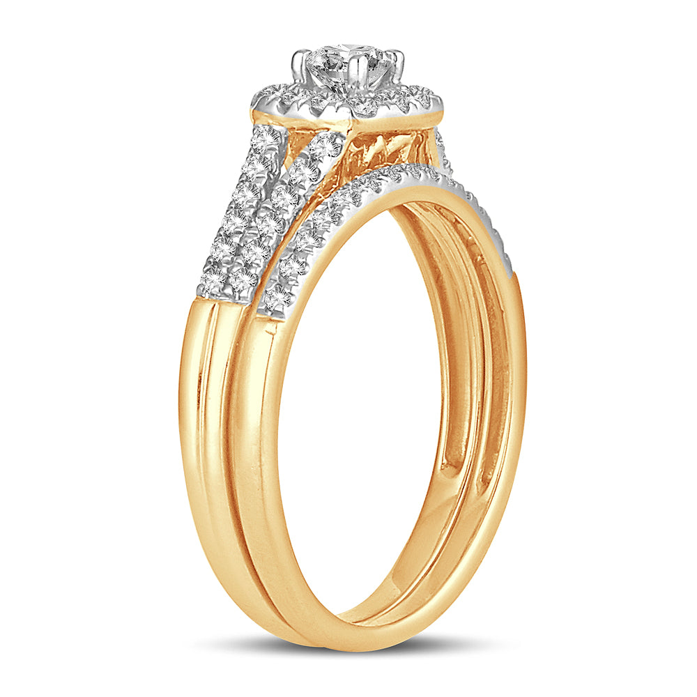 Timeless 14k Yellow Gold Lab Diamond Engagement Ring (0.51CT)