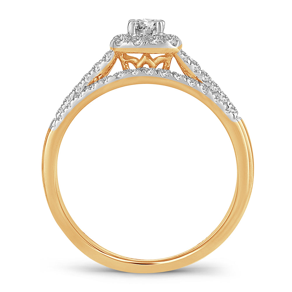 Timeless 14k Yellow Gold Lab Diamond Engagement Ring (0.51CT)