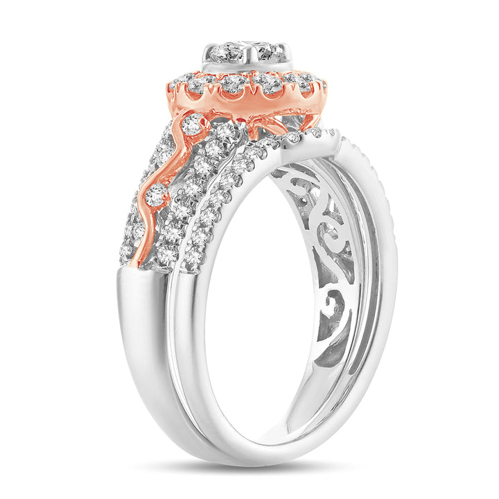 Romantic 14k Rose Gold Lab Diamond Engagement Ring (1.01CT)