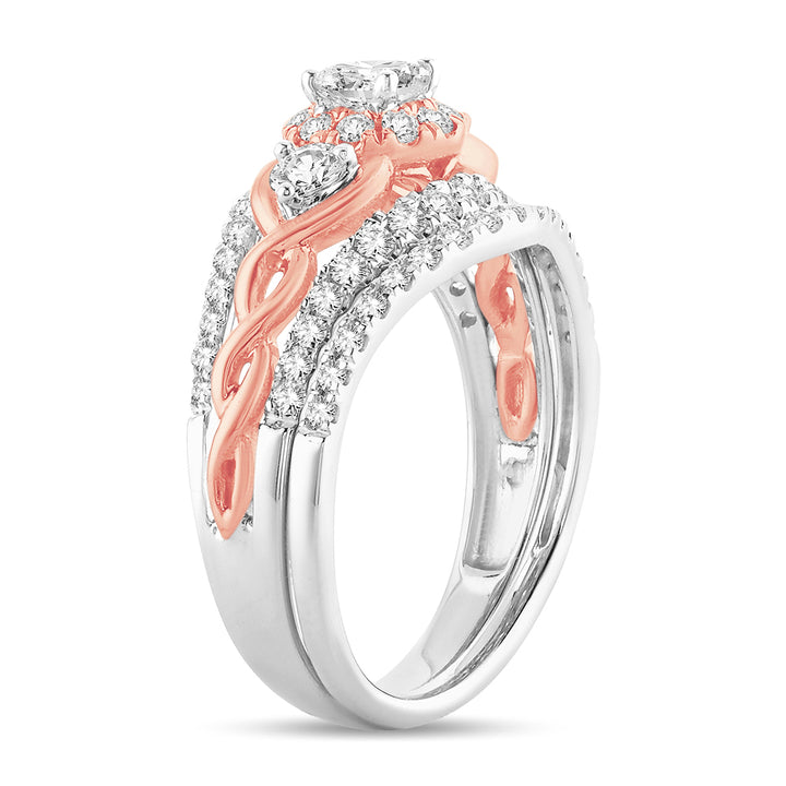 Romantic 14k Rose Gold Lab Diamond Engagement Ring (1.01CT)