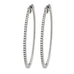 Inside Out Diamond Hoop Earrings