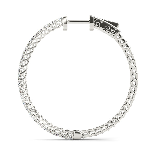 Lab Diamond Inside Out Hoop Earrings