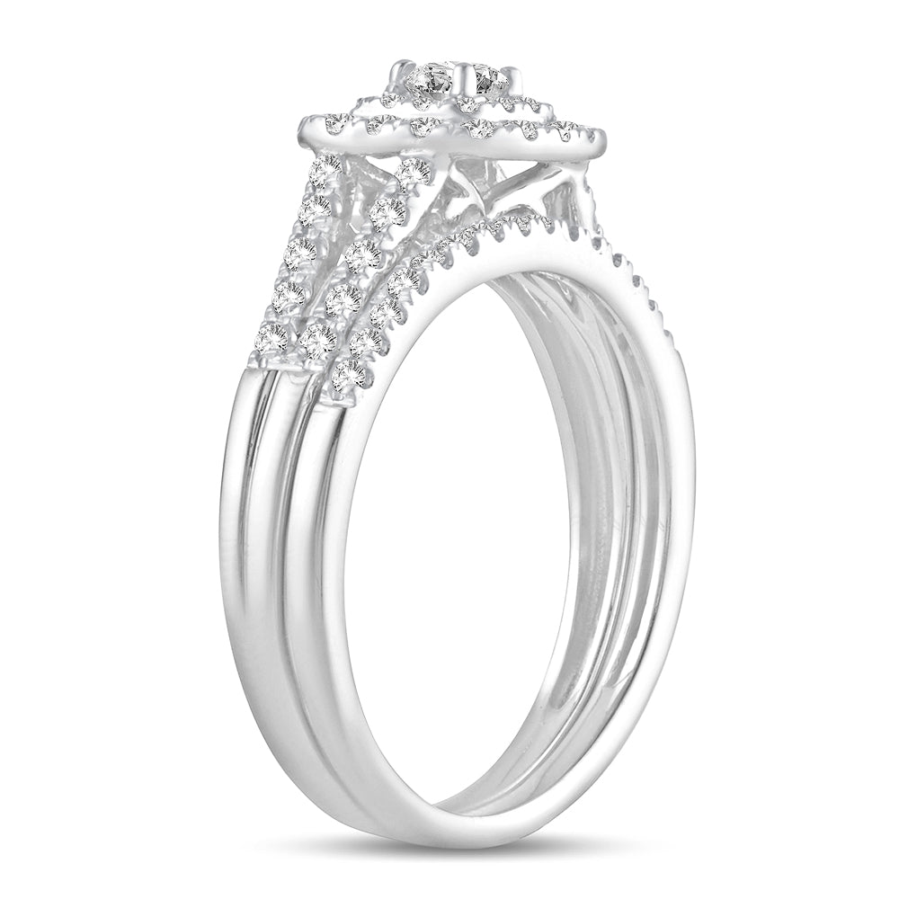 Timeless 14k White Gold Lab Diamond Bridal Ring (0.50CT)
