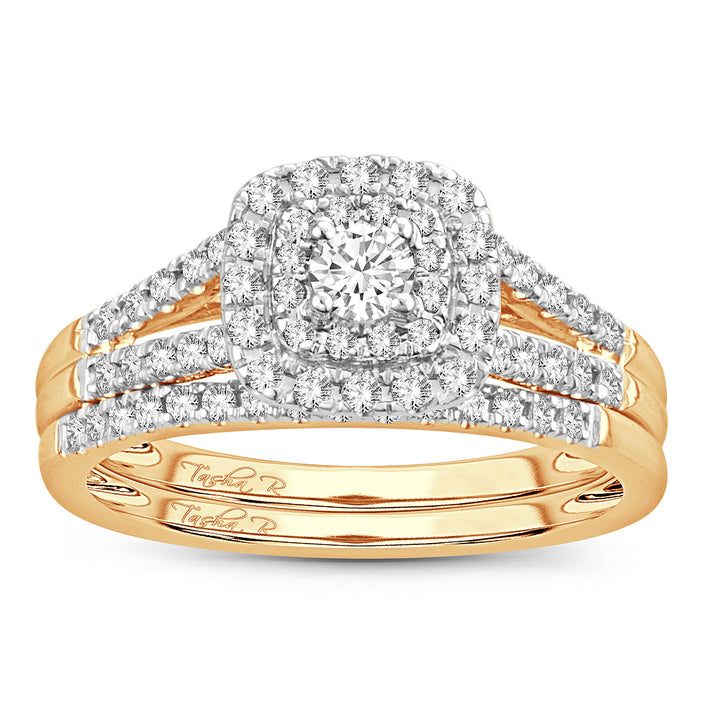 Romantic 14K Yellow Gold Lab-Grown Diamond Engagement Ring