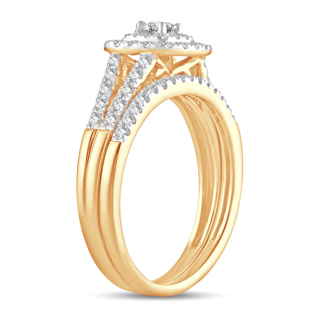 Romantic 14K Yellow Gold Lab-Grown Diamond Engagement Ring