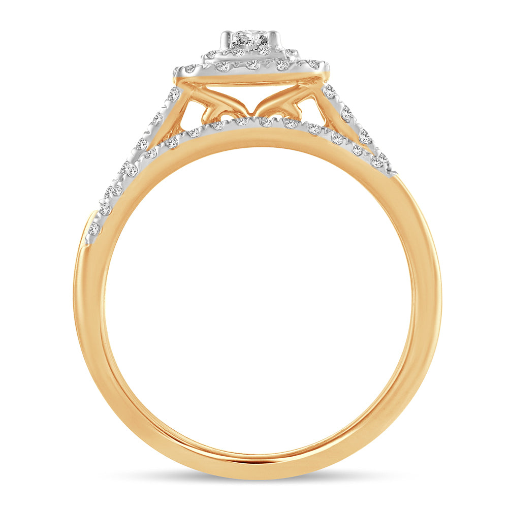 Romantic 14K Yellow Gold Lab-Grown Diamond Engagement Ring