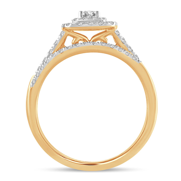 Romantic 14K Yellow Gold Lab-Grown Diamond Engagement Ring