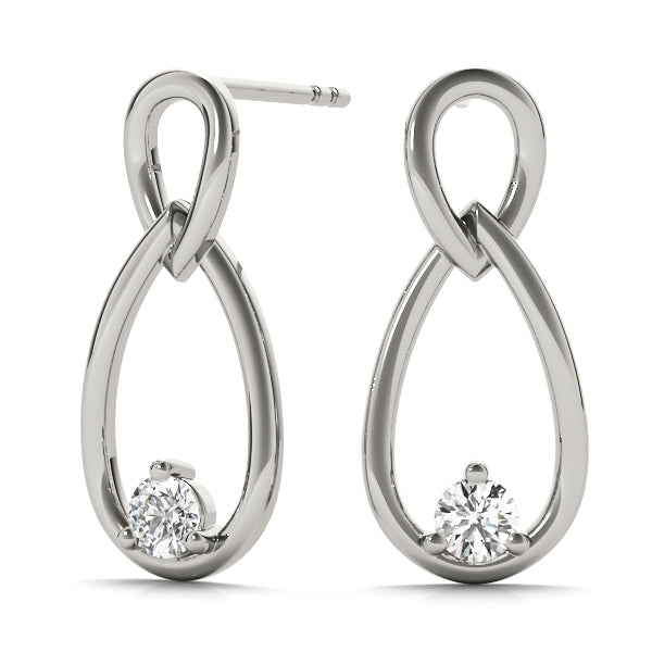Diamond Round Stud Earring