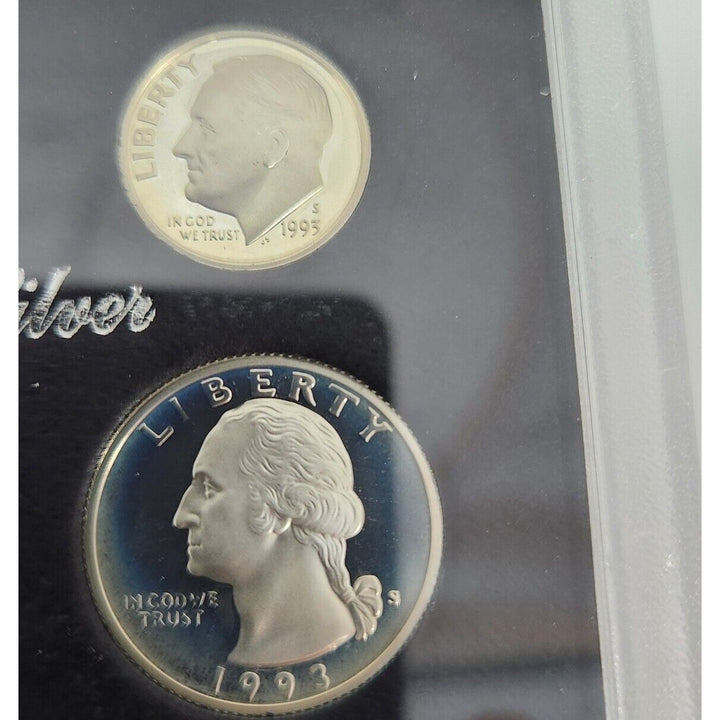 1993 Silver Proof Set United States Mint Original Government Packaging Box Unit