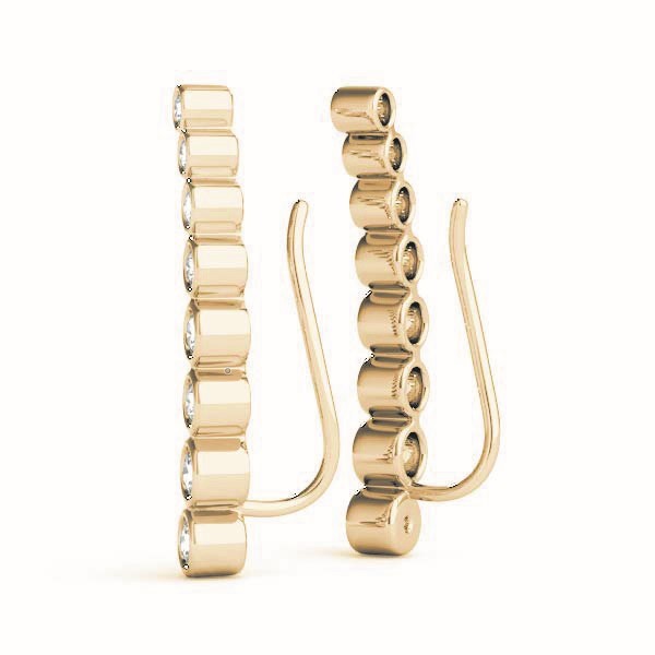 14K Yellow Gold Lab Diamond Ear Climbers