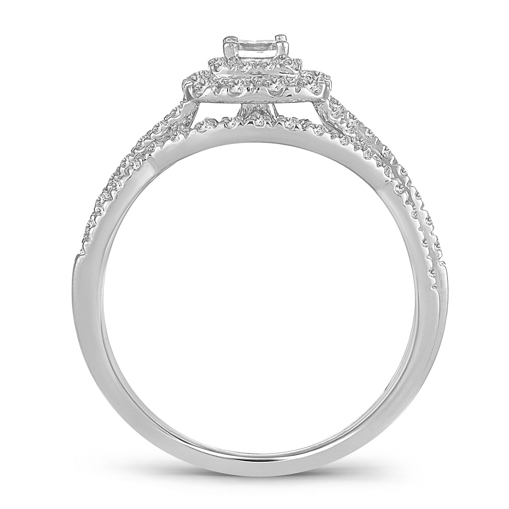 Timeless 14k White Gold Lab Diamond Engagement Ring (0.50ct)