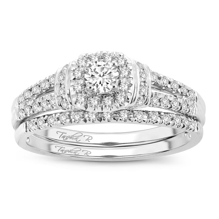 Elegant 14k White Gold 0.50CT Lab Diamond Engagement Ring