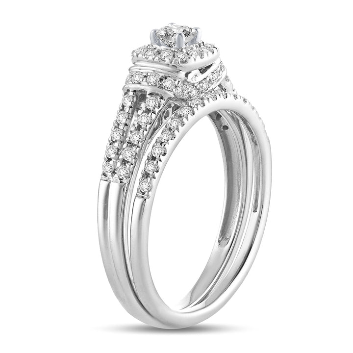 Elegant 14k White Gold 0.50CT Lab Diamond Engagement Ring
