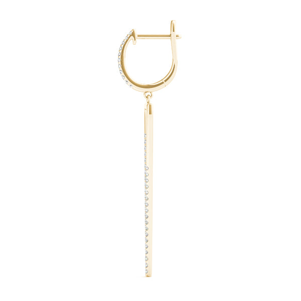 14K Yellow Gold Multi-Diamond Fashion Earrings