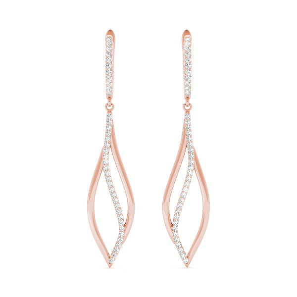 Rose Gold Lab Diamond Fashion Earring Pair