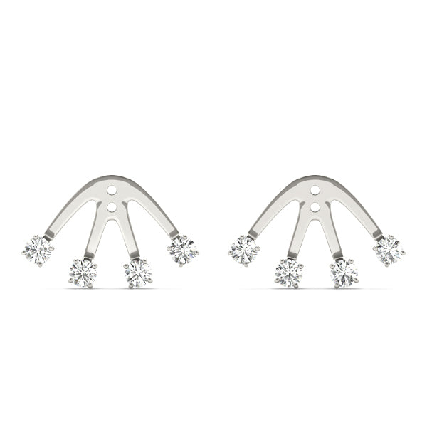 Lab Diamond 4-Stone Earring Jacket Pair