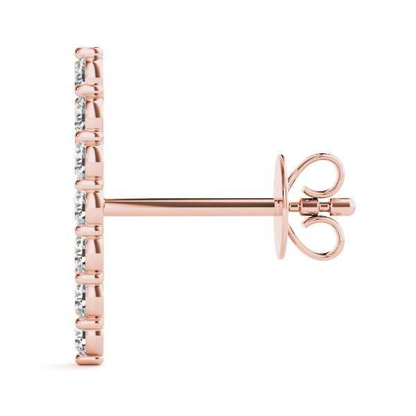 Rose Gold 5-Stone Lab Diamond Earring Jackets