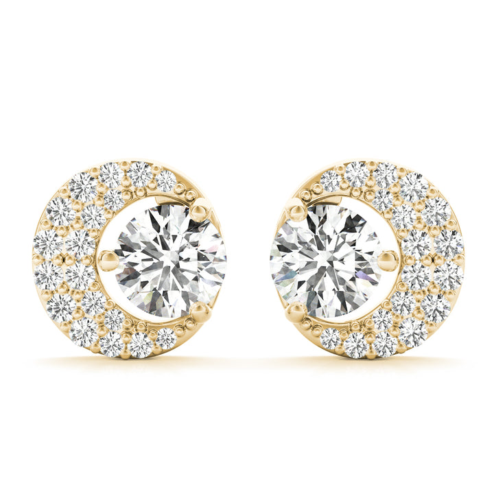 14K Yellow Gold Lab Diamond Earrings