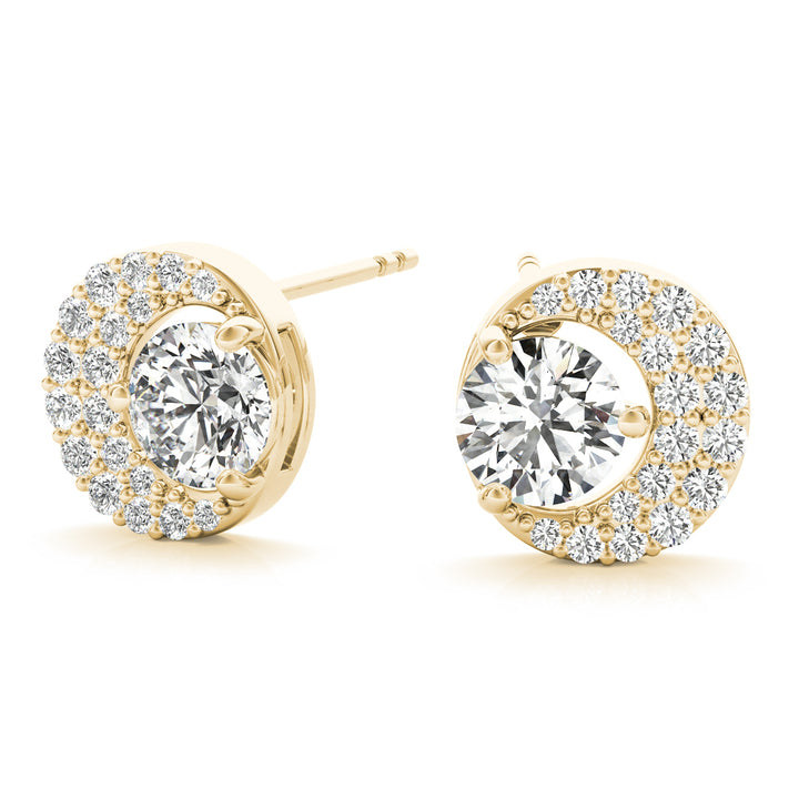 14K Yellow Gold Lab Diamond Earrings