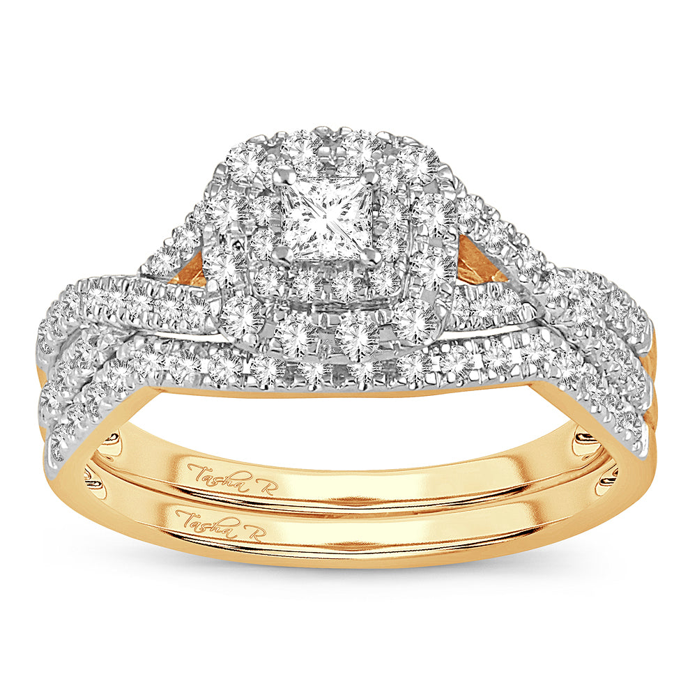 14k Yellow Gold Lab Diamond Bridal Ring - 0.50ct Elegance
