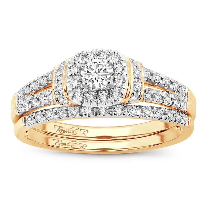 Timeless 14K Yellow Gold Lab Diamond Bridal Ring (0.50CT)