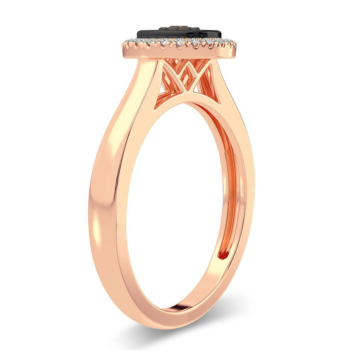 14K Rose Gold 0.25CT Diamond Ring