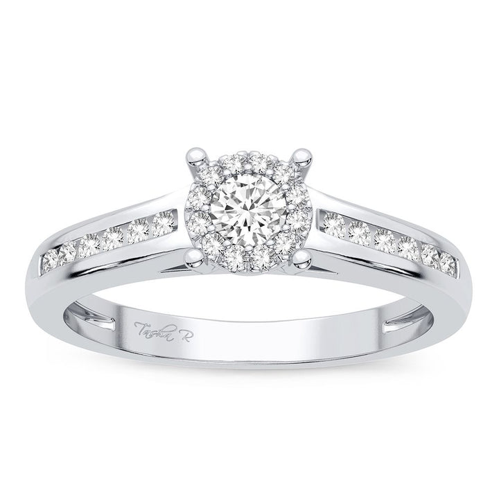 Luminous 14k White Gold Lab Diamond Engagement Ring (0.35CT)