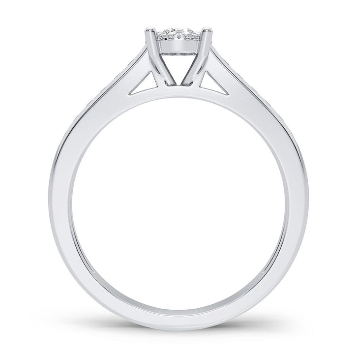 Luminous 14k White Gold Lab Diamond Engagement Ring (0.35CT)