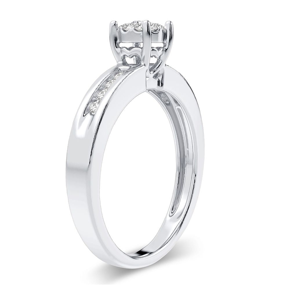 Brilliant 14k White Gold Lab Diamond Engagement Ring (0.25CT)