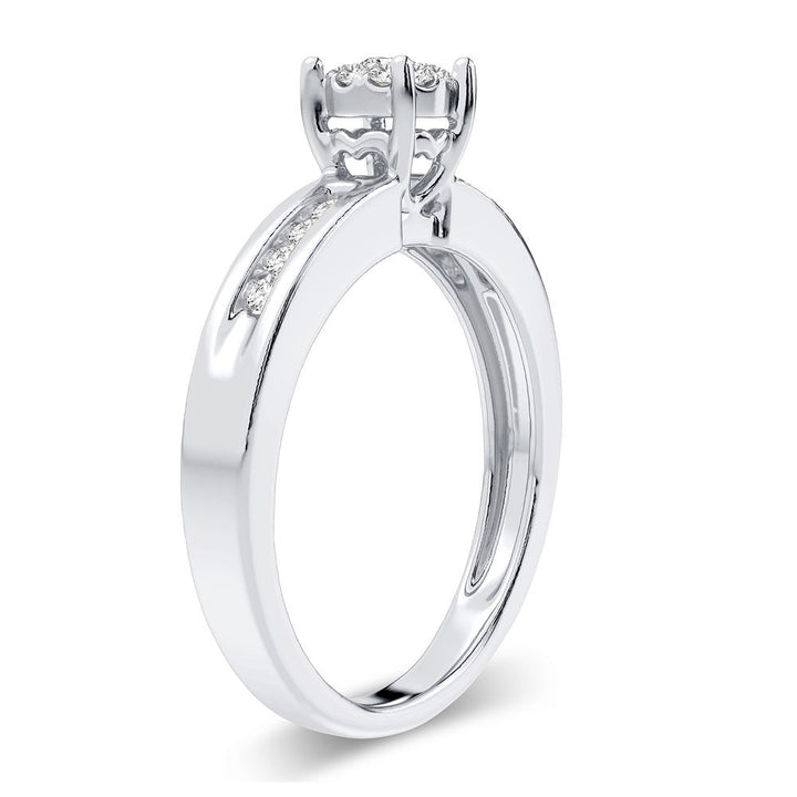 Brilliant 14k White Gold Lab Diamond Engagement Ring (0.25CT)