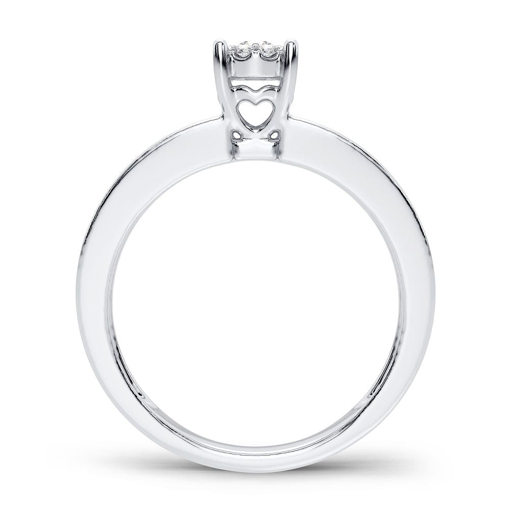 Brilliant 14k White Gold Lab Diamond Engagement Ring (0.25CT)