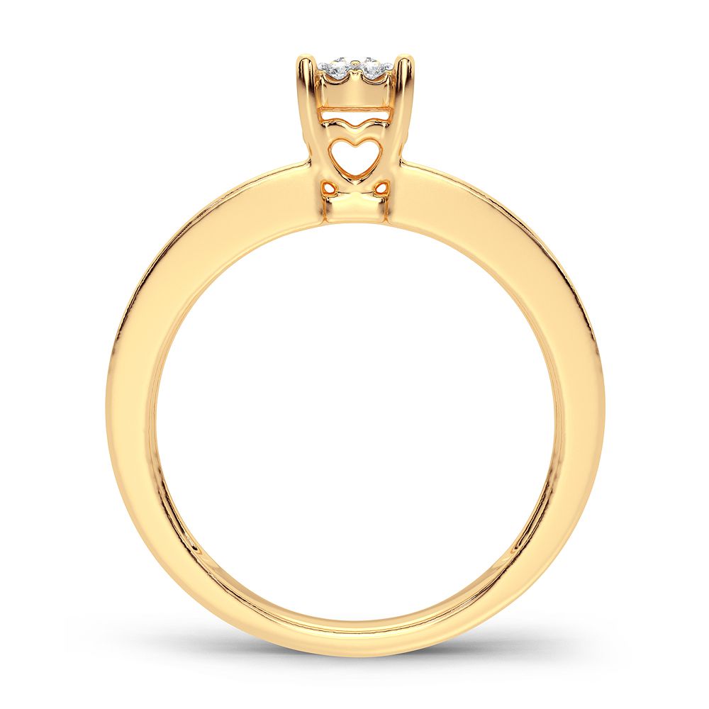 14K Yellow Gold 0.25CT Lab Diamond Engagement Ring