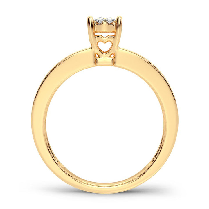 14K Yellow Gold 0.25CT Lab Diamond Engagement Ring