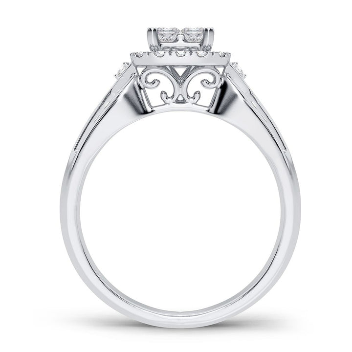 Brilliant 14k White Gold Lab Diamond Engagement Ring (0.60CT)