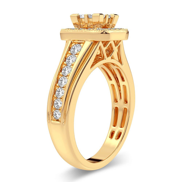14k Yellow Gold Lab Diamond Engagement Ring (0.71CT)