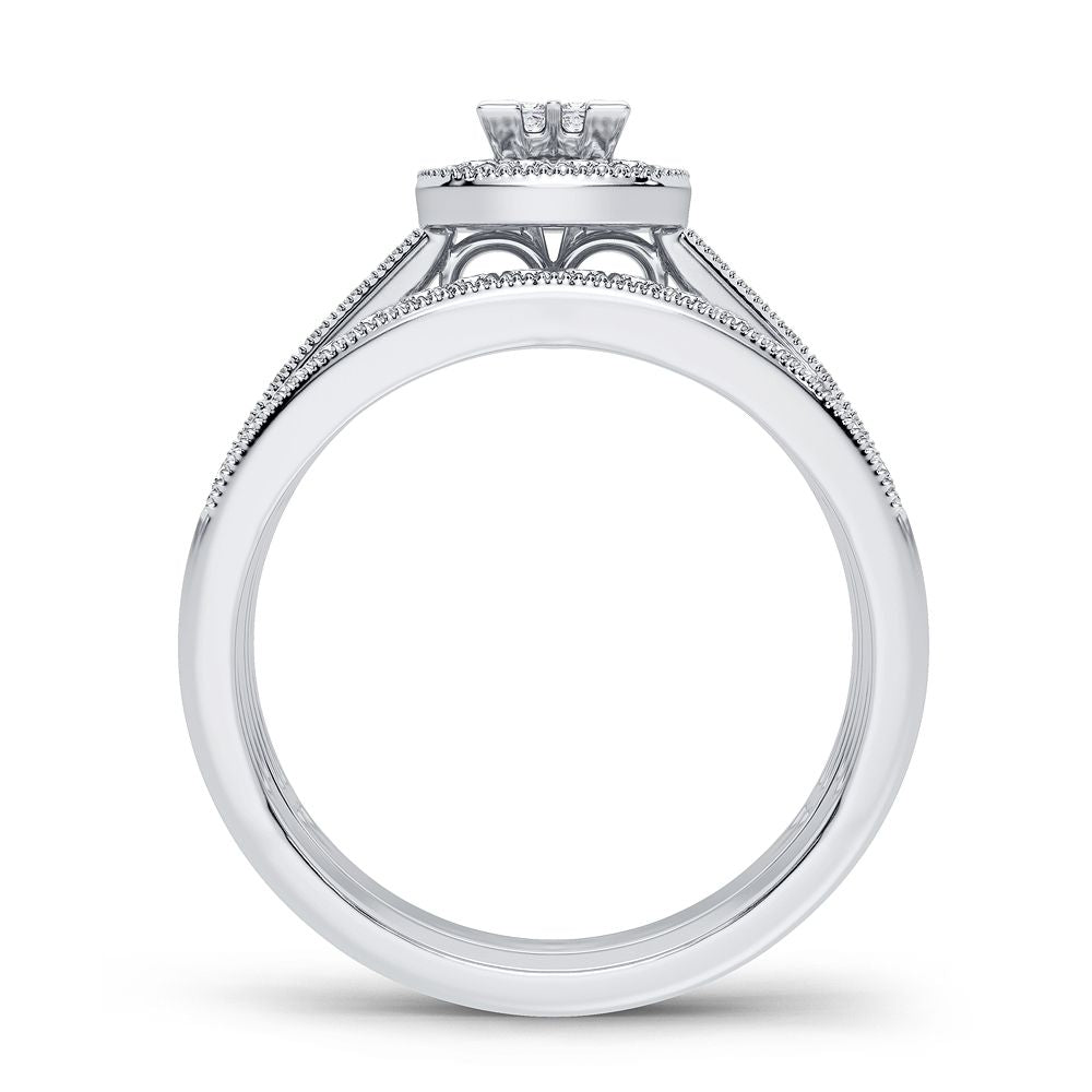 Elegant 14k White Gold 0.50CT Lab Diamond Engagement Ring
