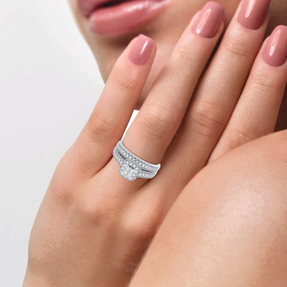 Elegant 14k White Gold 0.50CT Lab Diamond Engagement Ring