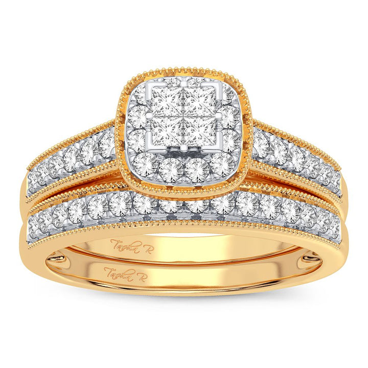 Brilliant 14K Yellow Gold Lab Diamond Bridal Ring 0.50CT