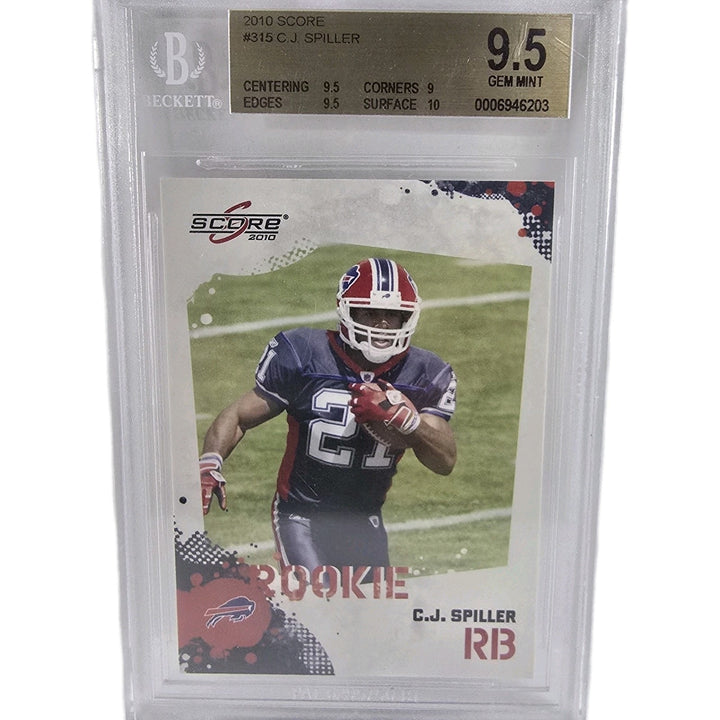2010 Score CJ Spiller #315 Beckett 9.5 GEM MINT NFL Rookie Buffalo Bills B2