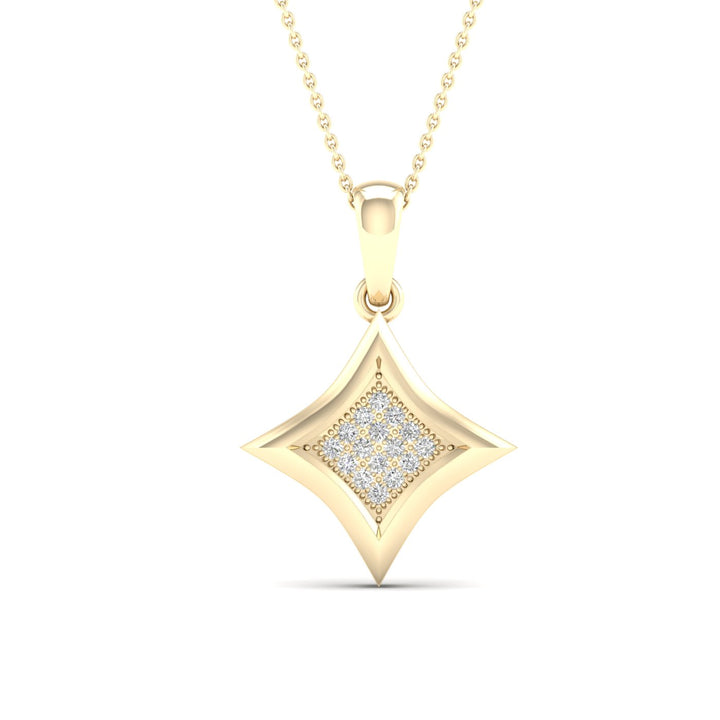 10k Yellow Gold Lab Diamond Pendant: Subtle Sparkle