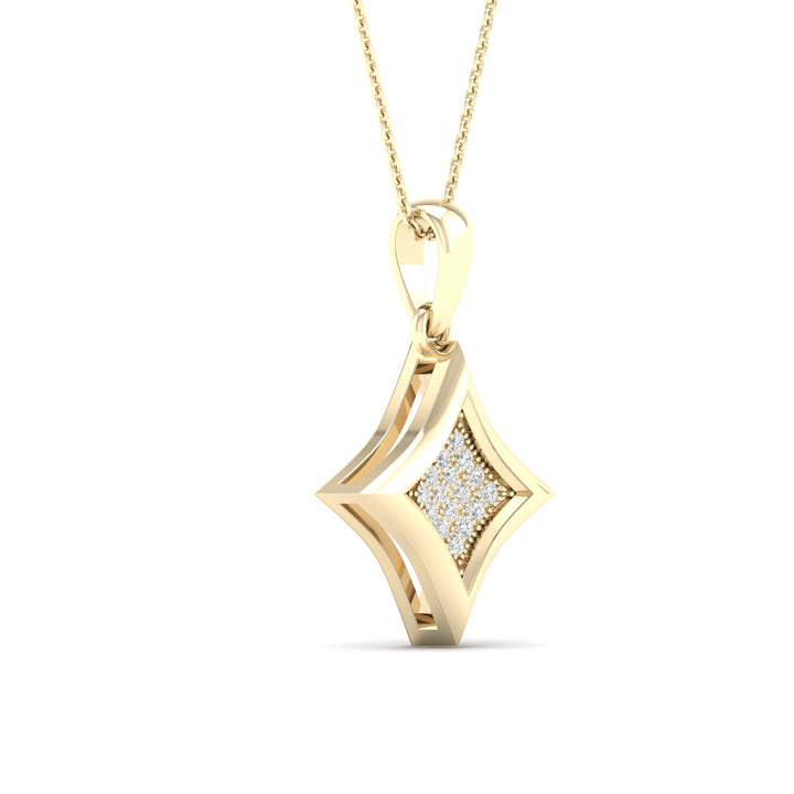 10k Yellow Gold Lab Diamond Pendant: Subtle Sparkle