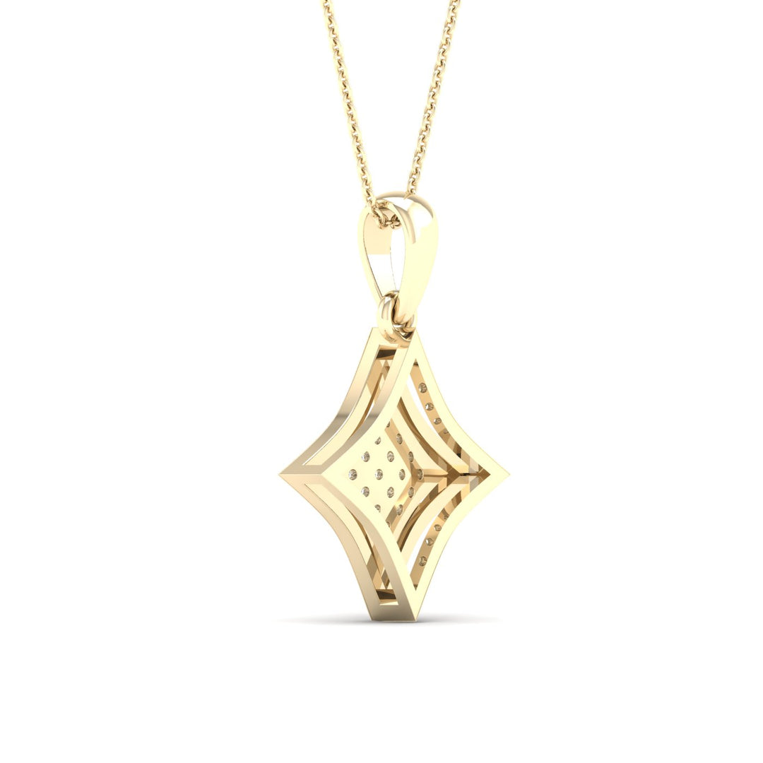 10k Yellow Gold Lab Diamond Pendant: Subtle Sparkle