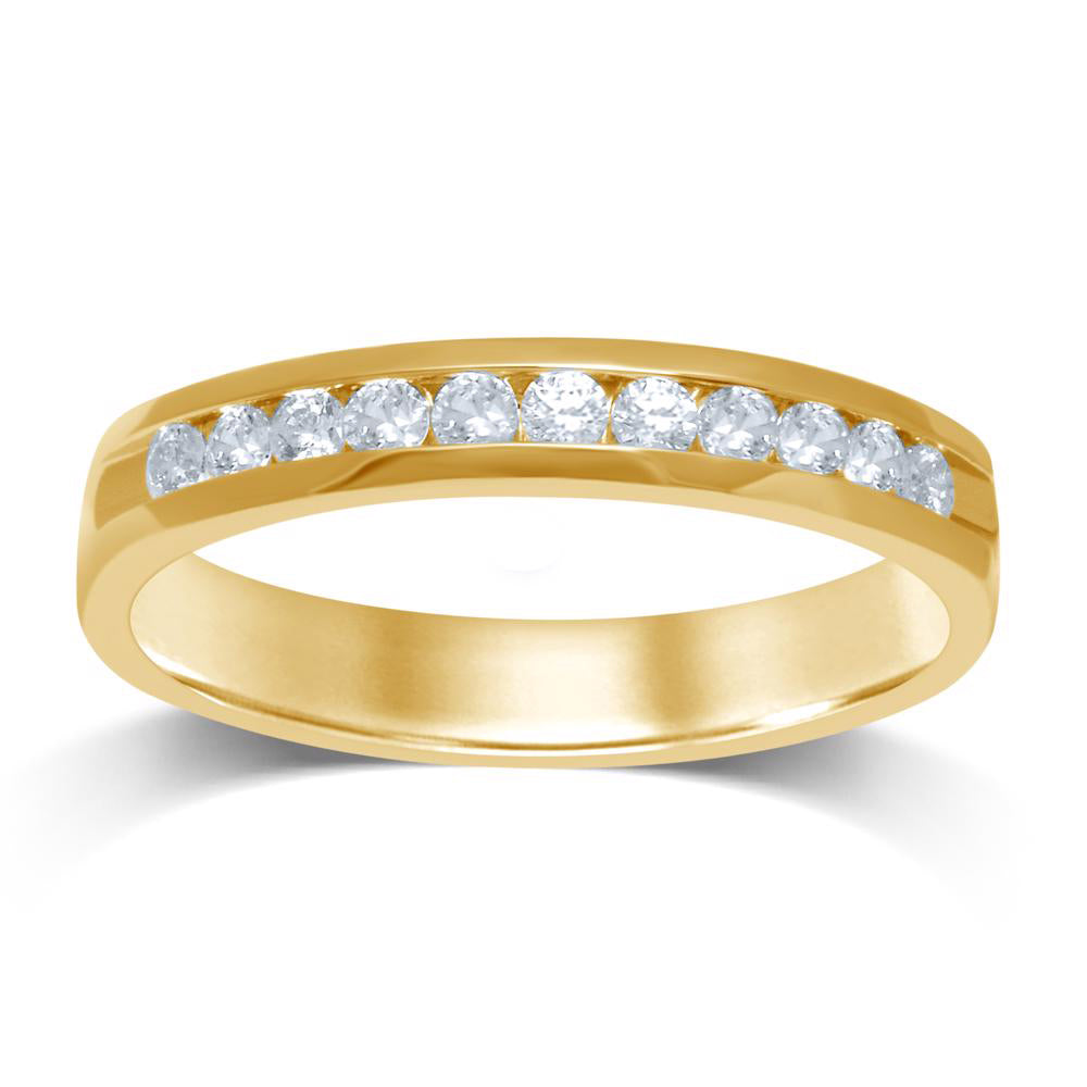14k Yellow Gold Lab Diamond Womens Wedding Band 0.36CT