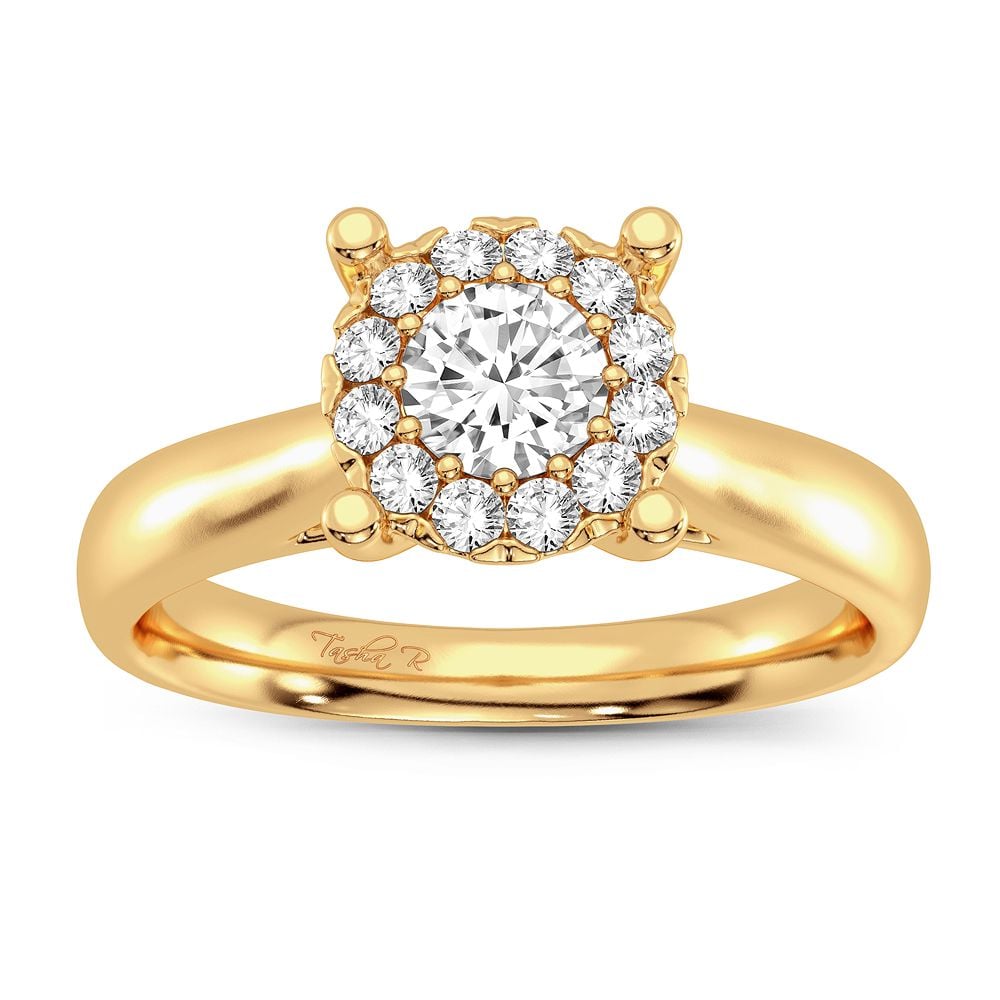 Elegant 14K 0.25CT Diamond Ring