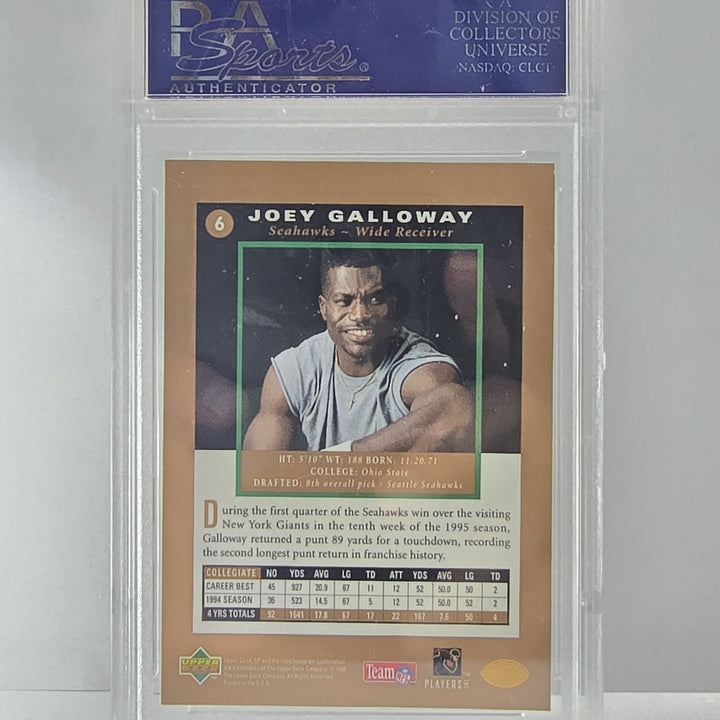 1995 SP Joey Galloway PSA NM 7 Rookie Rc #6 Seahawks Premier Prospects B2
