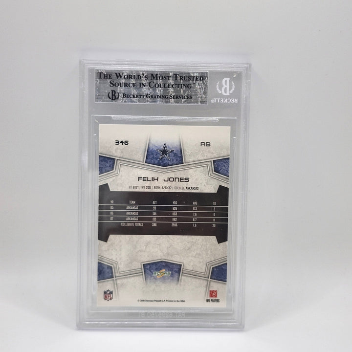 2008 Score Felix Jones Rookie Card #346 Dallas Cowboys BGS 9 Mint