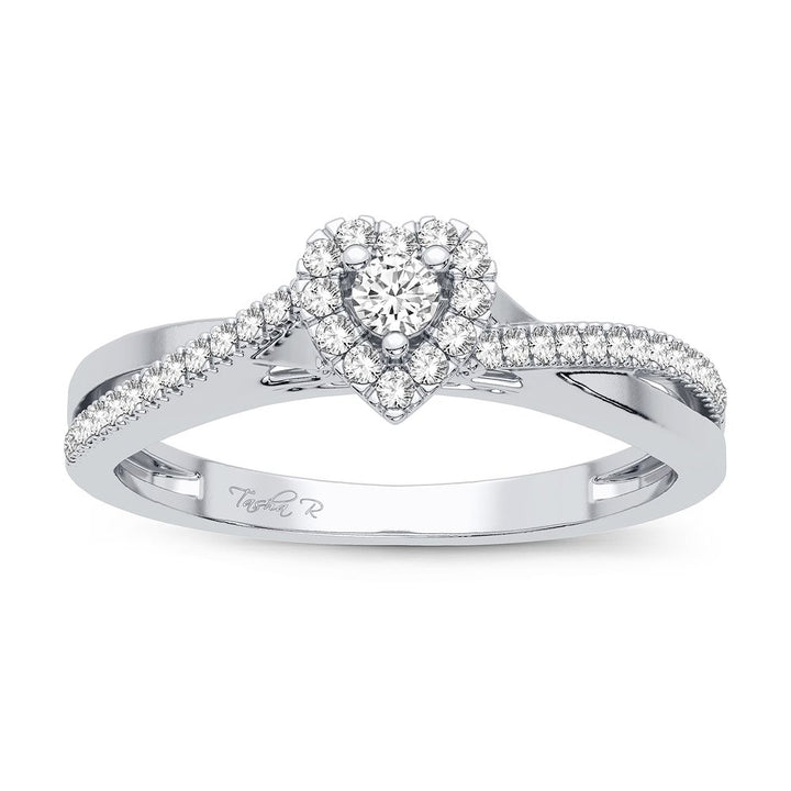 14K White Gold 0.20CT Diamond Solitaire Ring